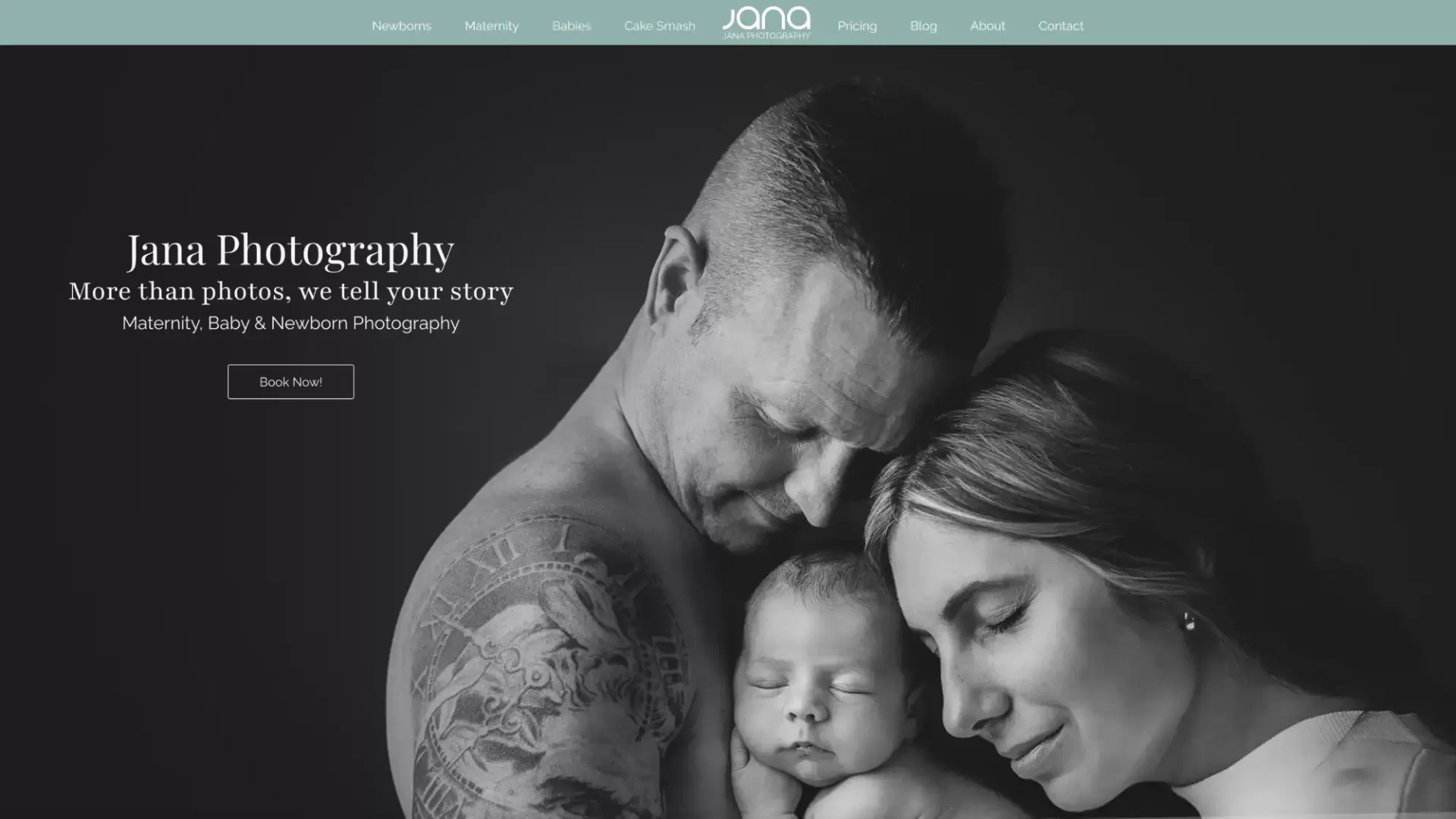 Jana Photography website design in Canada, BC, Vancouver